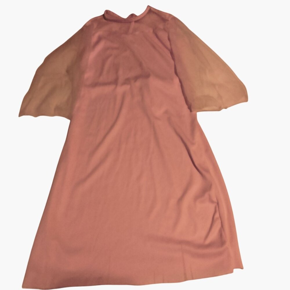 Rubies Pink Princess Dress Sheer Sleeve Tie Waist Halloween Costume Shabby Small